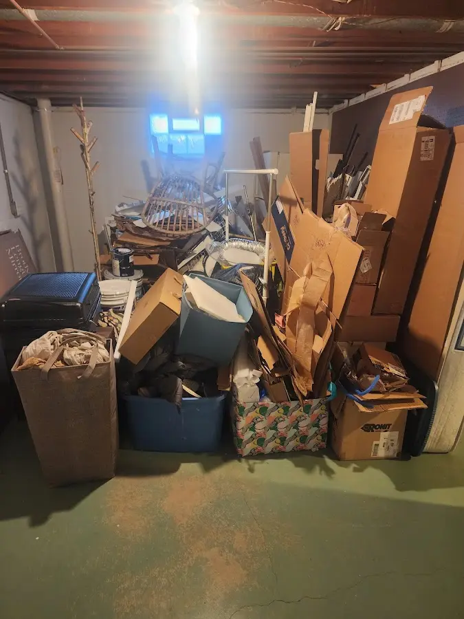 Roll-off dumpster container at job site for Concrete Dumpster Rental in Cumberland